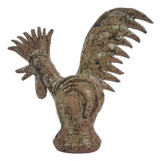 Stoneware Rooster by Pierre Lion, 1960s For Sale