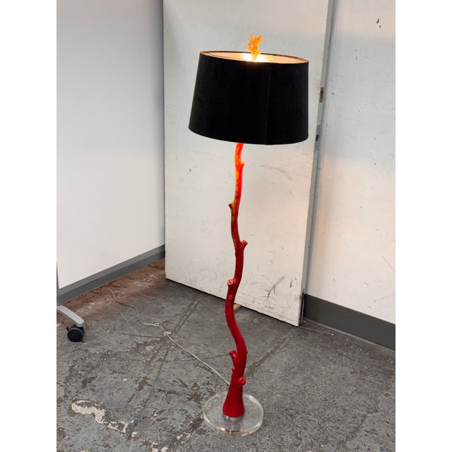 Design Plus Gallery presents an Ombre Red Branch Shaped Floor Lamp. This sculptural floor lamp brings an organic branch...