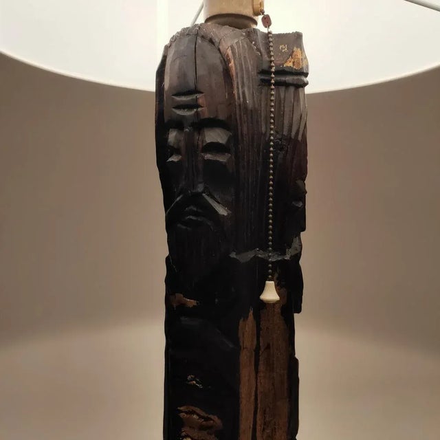 Spanish Wooden Table Lamp, 1950s For Sale - Image 10 of 11