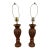 Vintage Carved Wood Table Lamps, Pair For Sale