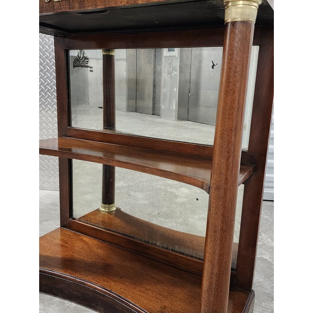 Brown Antique Empire Style Console Table With Marble Top For Sale - Image 8 of 12