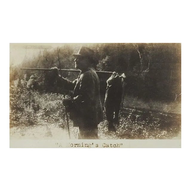 Vintage Fishing Photograph For Sale