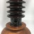 Ceramic Insulator Spool Lamp With Solid Walnut Base For Sale In Baltimore - Image 6 of 12