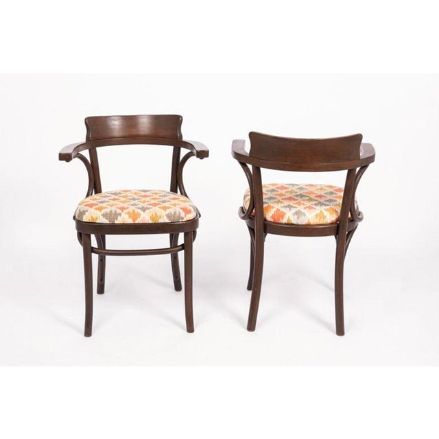 Early 20th Century Mid Century Vintage Bentwood Cafe Dining Chairs in the Manner of J&j Kohn For Sale - Image 5 of 10