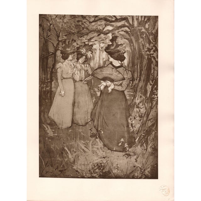 Manuel Robbe, Menuet d'Automne, 1898, Original Lithograph For Sale - Image 11 of 11