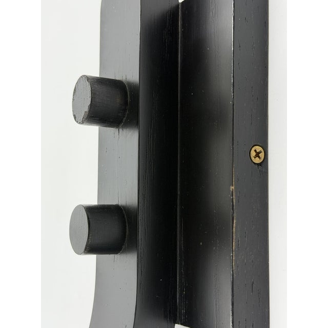 Paul Marra Ebonized Wood, Brass & Studio Glass Wall Sconces - a Pair For Sale - Image 14 of 18
