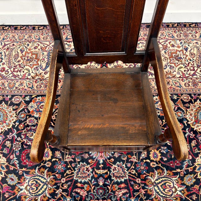 Wood Antique English Commode Chair, 1600s For Sale - Image 7 of 10
