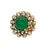 Contemporary French 6.00 Carat Emerald Diamond 18k Yellow Gold Double Halo Ring, Size 5.5 For Sale - Image 3 of 6