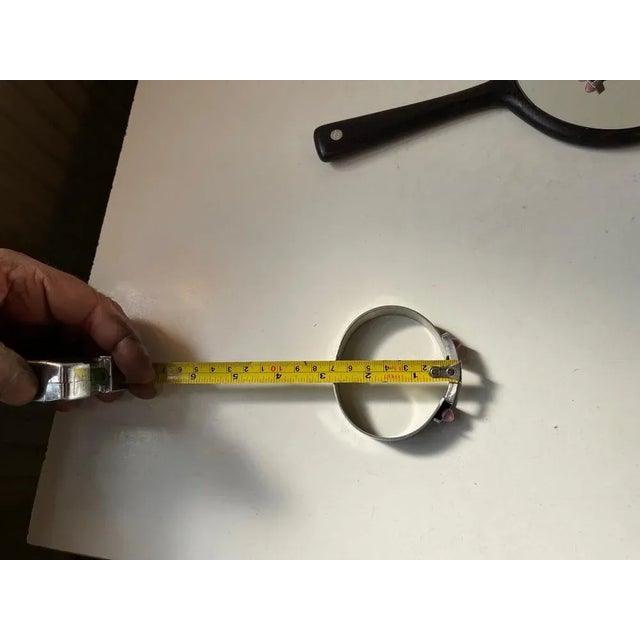 Danish Modern Ring and Pendant and Armring in Pewter and Pink Stones, 1970s, Set of 3 For Sale - Image 6 of 8