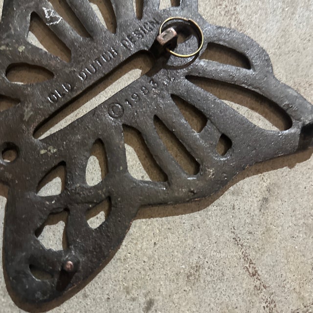 Vintage Butterfly Trivet/Hot Plate With Copper Finish For Sale - Image 4 of 4