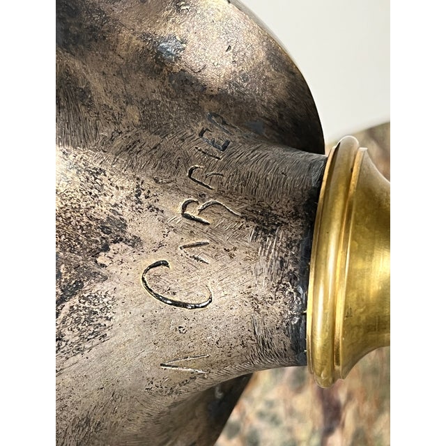 Traditional Patinated Bronze Sculpture of Michelangelo by Albert-Ernest Carrier-Belleuse, Modeled Before 1883 in Paris For Sale - Image 3 of 8