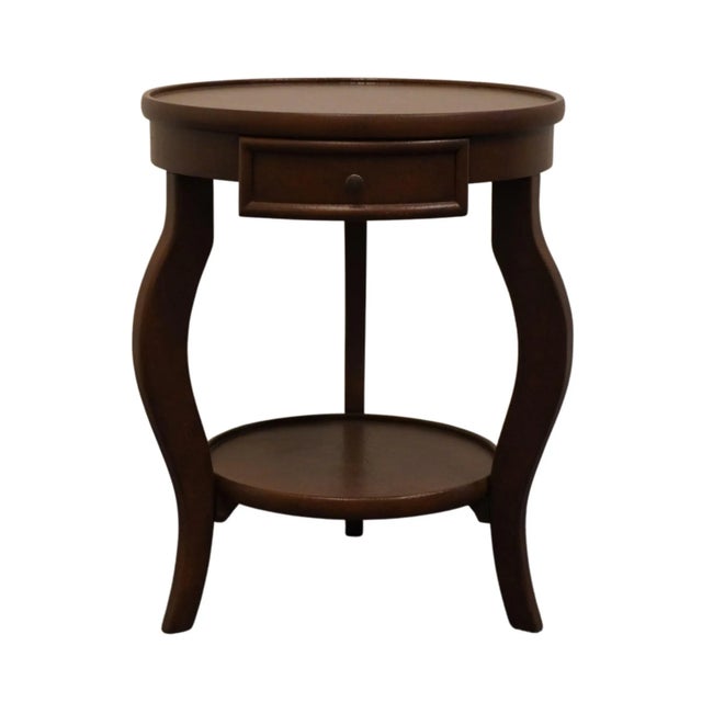 Kathy Ireland Contemporary Modern 20" Round Accent End Table With Antiqued Crackle Finish For Sale - Image 12 of 12