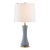 Thomas O'Brien for Visual Comfort Signature Elena Large Table Lamp in Polar Blue Crackle with Linen Shade For Sale