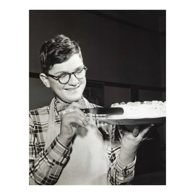 1952 Boy Baker Philadelphia Photograph For Sale