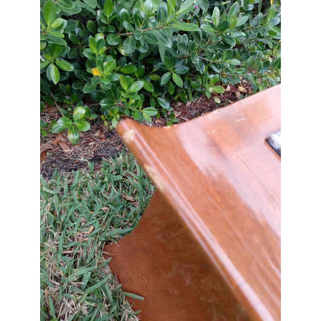 Chinoiserie Wood Grey Marble Pagoda Shaped Regency Nesting Tables- Set of 3 For Sale - Image 12 of 13