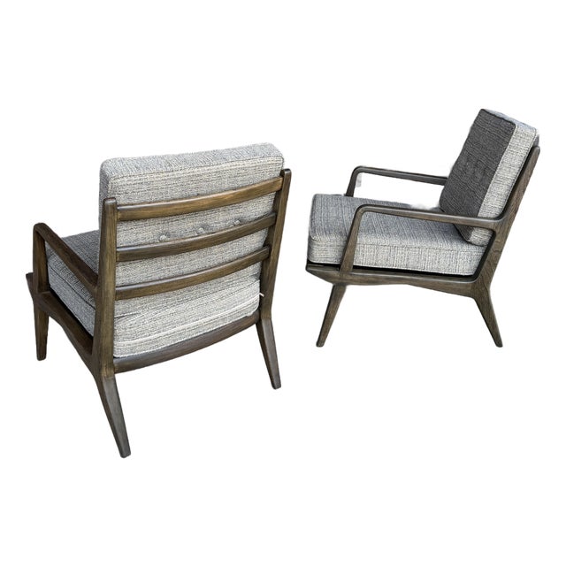 Mid-Century Modern Carlo De Carli Italian Lounge Chairs Restored For Sale
