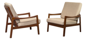 Teak Lounge Chairs by Tove & Edvard Kindt Larsen for Gustav Bahus, 1960s, Set of 2