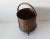 Vintage Mid Century Hand Crafted Moroccan Copper Brass Decorative Bucket Pail Planter with Handle Footed, with lots of patina