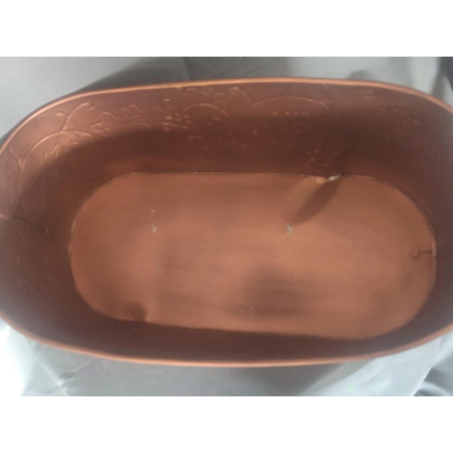 Vintage Copper Colored Planter Bucket For Sale - Image 4 of 6