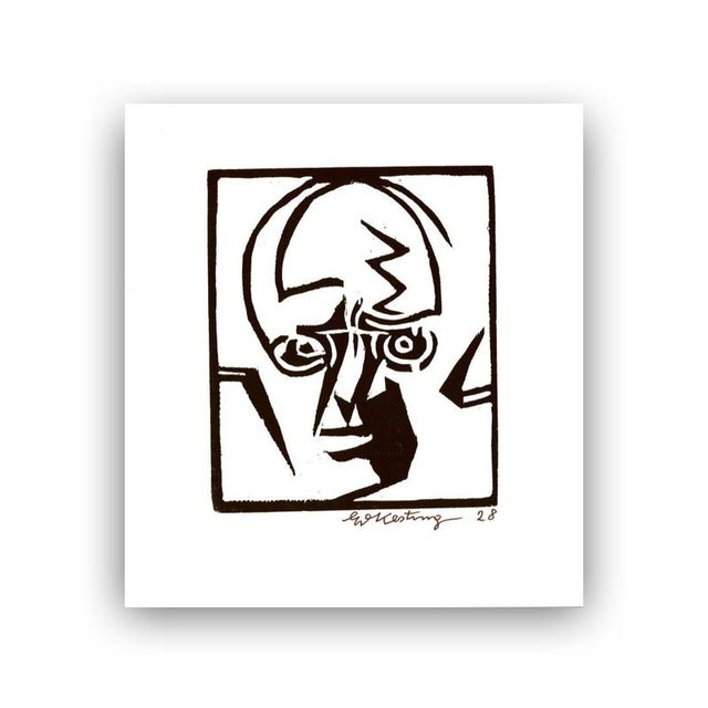 Edmund Kesting, Portrait of Herwarth Walden, 1913, Linocut, Paper For Sale - Image 4 of 4