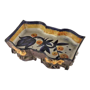 Early 20th Century Vienna Secession Austrian Painted Ceramic Centerpiece by Vally Wieselthier for Wiener Werkstätte