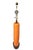 Mid-Century Modern Late 20th Century Robert Abbey Orange Ceramic Table Lamp With Wooden Base and Finial For Sale - Image 3 of 11
