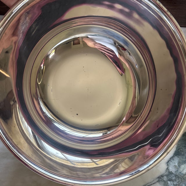 Large silverplate Paul Revere bowl by Oneida. Lovely patina. Measures 10" across. Please note the spotting inside the...