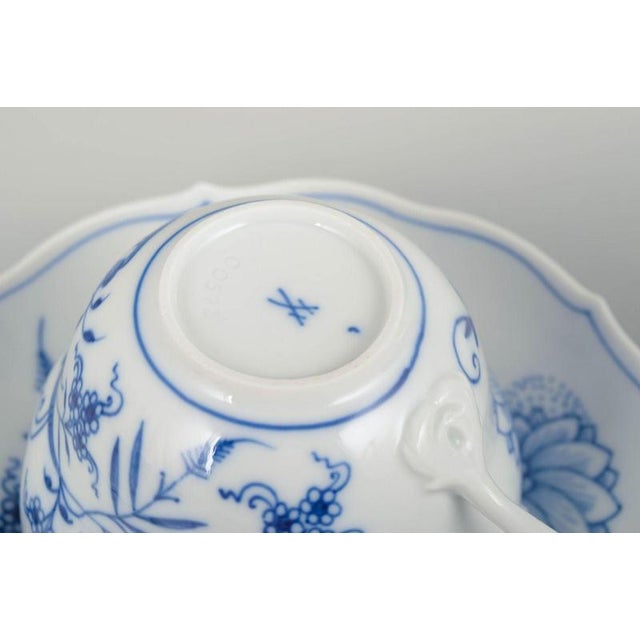 Porcelain Coffee Cups with Saucers from Meissen, Set of 6 For Sale - Image 4 of 5