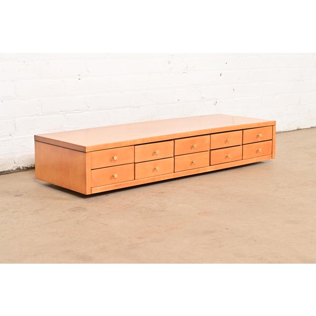 1950s Paul McCobb Planner Group Solid Birch Ten-Drawer Jewelry Chest, Newly Refinished For Sale - Image 5 of 11