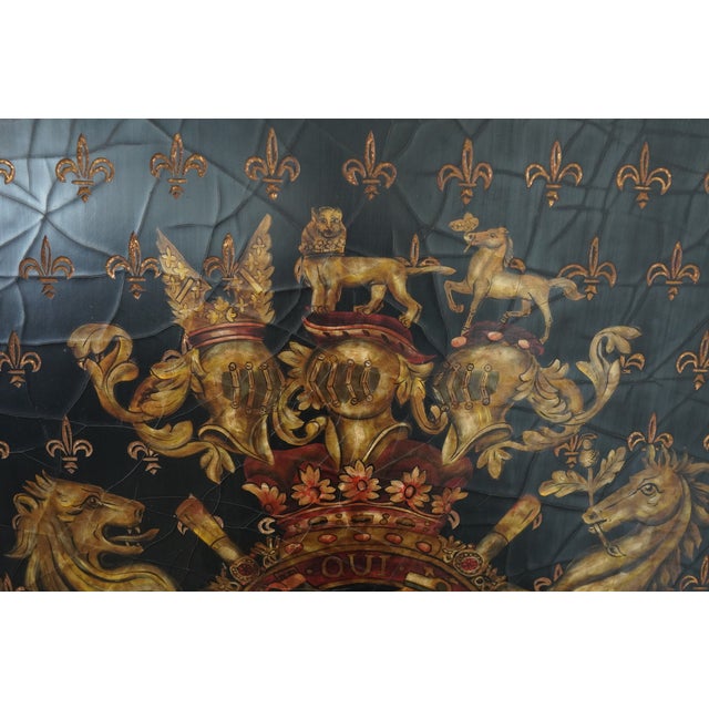 Vintage Castilian Imports Heraldic Fleur-De-Lis Wall Panel For Sale - Image 10 of 17