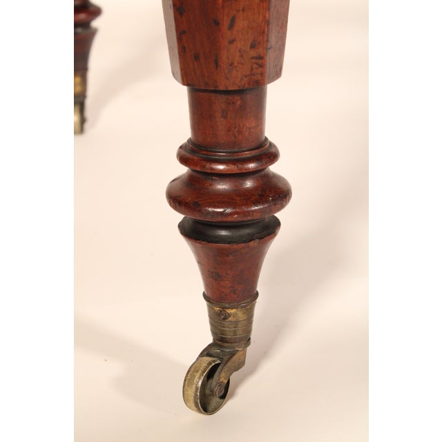 William IV Mahogany Writing Table With a Tooled Leather Top For Sale - Image 11 of 13
