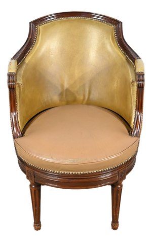 Late 19th Century Louis XVI Style Beech Swivel Desk Armchair