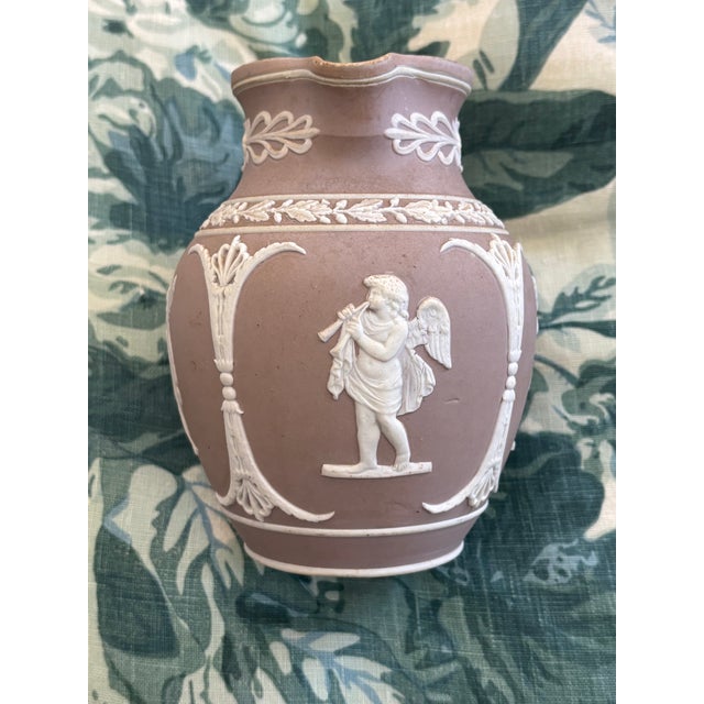 Early 20th Century Antique Adam's Lilac Jasper Dip / Lilac Jasperware Petite Pitcher, Made in England For Sale - Image 5 of 15