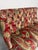 Tufted Settee in Red Paisley Textile For Sale - Image 4 of 6