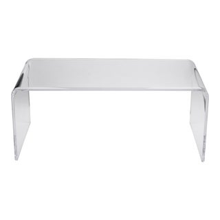 Waterfall Lucite Coffee Table For Sale