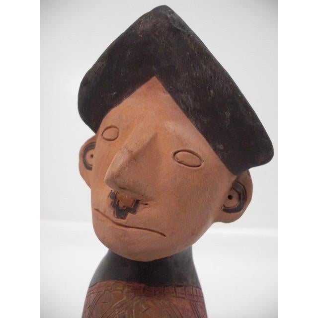 Vintage Terra Cotta Conquistador Sculpture For Sale - Image 9 of 10