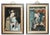 Chinese Artist, Ancestral Portraits, Hand Painted Glass, Set of 2 For Sale