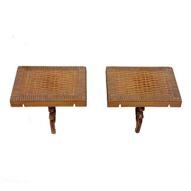 This vintage Homco wall set includes an oval mirror and two coordinating shelves, all crafted from molded plastic with a...