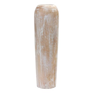 Wood Floor Vase 23.5"H For Sale