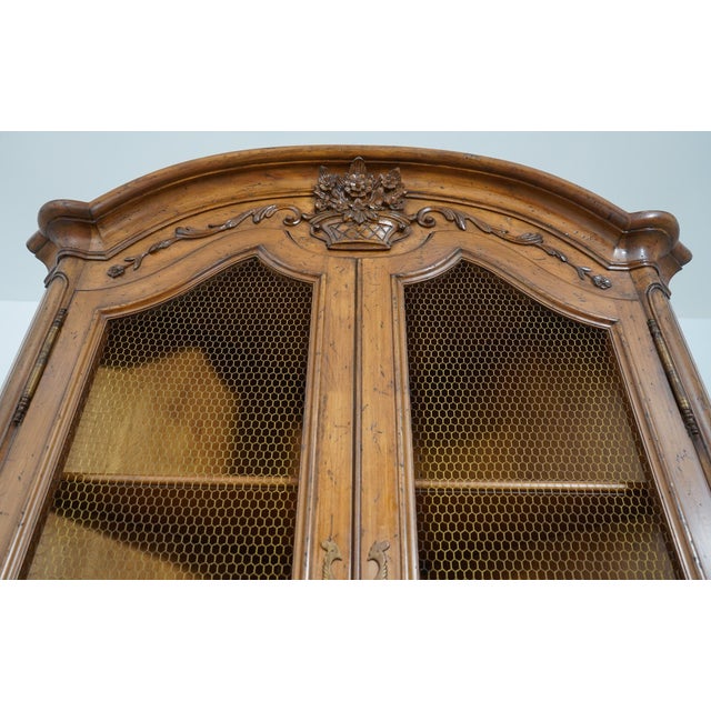 Wood Don Rousseau Attributed Country French Walnut Corner Cabinet For Sale - Image 7 of 15