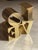 Authentic Vintage 1970s Robert Indiana "Love" Brass or Gold-Tone Paperweight For Sale - Image 9 of 11
