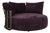 Scarlett Fabric Two-Seater Sofa in Lilac, Aubergine, and Violet with Casters by Poltrona Frau For Sale