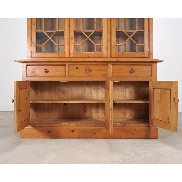 Country English Georgian Pine Bookcase Astragal Glazed Doors For Sale - Image 4 of 18
