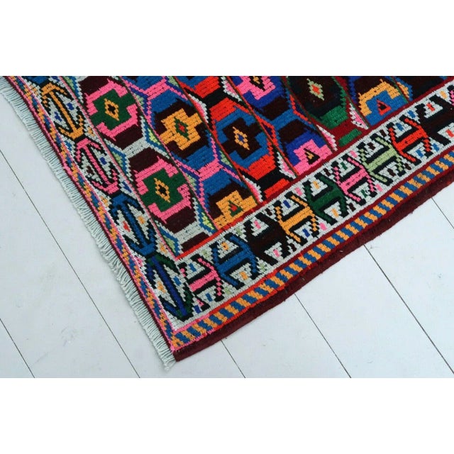 Colorfull Vintage Turkish Rug Runner - 35" X 155" For Sale - Image 9 of 13
