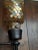 Vintage Metal and Amber Color Mosaic Glass Candle Wall Sconces- a Pair For Sale - Image 11 of 12