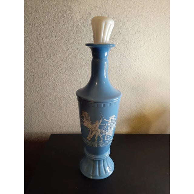 Contemporary Vintage Wedgewood-Style Jasperware Greek Chariot Decanter For Sale - Image 3 of 7