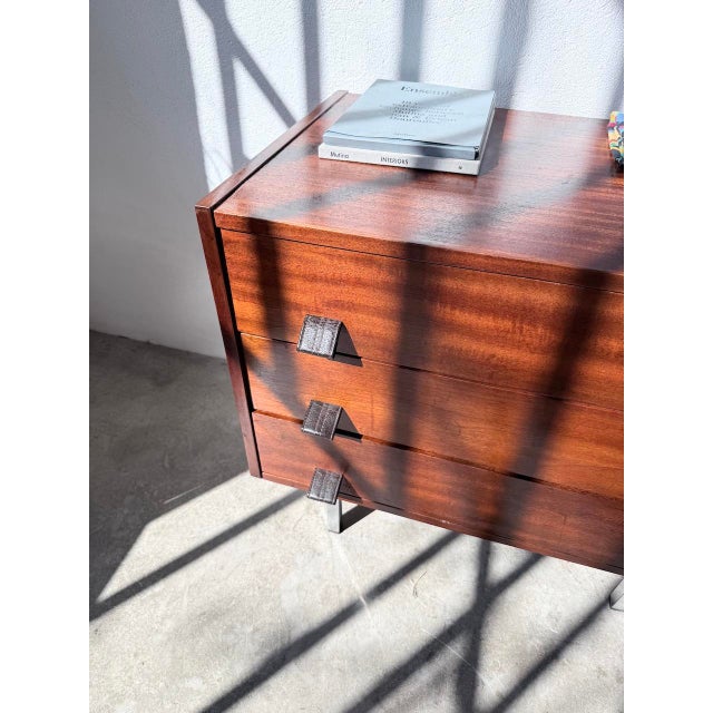 Teak Chest of Drawers with Leather Handles, 1960s For Sale - Image 17 of 18