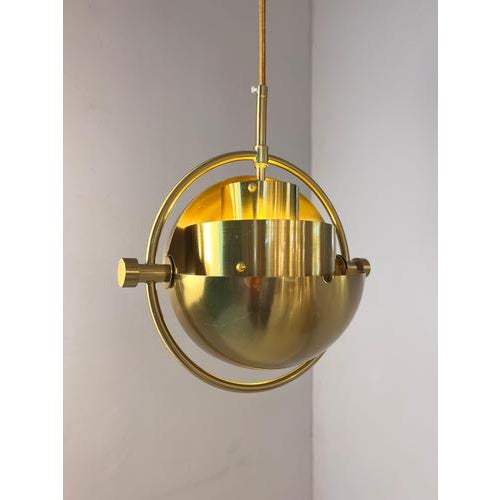Multi-Lite Brass Pendant Lamp by Louis Weisdorf for Gubi For Sale - Image 11 of 11
