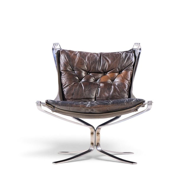 Mid 20th Century Sigurd Ressell for Vatne Møbler Mid Century Chrome Falcon Lounge Chairs - Pair For Sale - Image 5 of 12