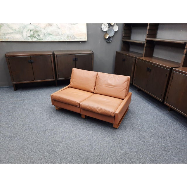Mid-Century Modern Model Conseta Two-Seater Leather Sofa by Wilhelm Möller for Cor, 1960s For Sale - Image 3 of 14